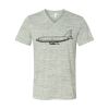 White Marble Unisex Jersey Short-Sleeve V-Neck T-Shirt Thumbnail