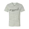White Marble Unisex Jersey Short-Sleeve V-Neck T-Shirt Thumbnail