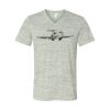 White Marble Unisex Jersey Short-Sleeve V-Neck T-Shirt Thumbnail