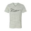 White Marble Unisex Jersey Short-Sleeve V-Neck T-Shirt Thumbnail
