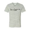 White Marble Unisex Jersey Short-Sleeve V-Neck T-Shirt Thumbnail