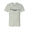 White Marble Unisex Jersey Short-Sleeve V-Neck T-Shirt Thumbnail