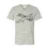 White Marble Unisex Jersey Short-Sleeve V-Neck T-Shirt Thumbnail
