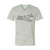 White Marble Unisex Jersey Short-Sleeve V-Neck T-Shirt Thumbnail