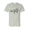 White Marble Unisex Jersey Short-Sleeve V-Neck T-Shirt Thumbnail