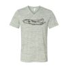 White Marble Unisex Jersey Short-Sleeve V-Neck T-Shirt Thumbnail