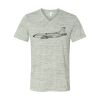 White Marble Unisex Jersey Short-Sleeve V-Neck T-Shirt Thumbnail