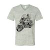 White Marble Unisex Jersey Short-Sleeve V-Neck T-Shirt Thumbnail
