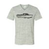 White Marble Unisex Jersey Short-Sleeve V-Neck T-Shirt Thumbnail