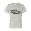 White Marble Unisex Jersey Short-Sleeve V-Neck T-Shirt Thumbnail