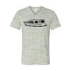 White Marble Unisex Jersey Short-Sleeve V-Neck T-Shirt Thumbnail
