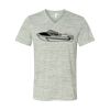 White Marble Unisex Jersey Short-Sleeve V-Neck T-Shirt Thumbnail
