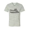 White Marble Unisex Jersey Short-Sleeve V-Neck T-Shirt Thumbnail