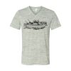 White Marble Unisex Jersey Short-Sleeve V-Neck T-Shirt Thumbnail