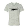 White Marble Unisex Jersey Short-Sleeve V-Neck T-Shirt Thumbnail