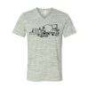 White Marble Unisex Jersey Short-Sleeve V-Neck T-Shirt Thumbnail