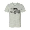 White Marble Unisex Jersey Short-Sleeve V-Neck T-Shirt Thumbnail