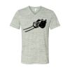 White Marble Unisex Jersey Short-Sleeve V-Neck T-Shirt Thumbnail