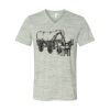 White Marble Unisex Jersey Short-Sleeve V-Neck T-Shirt Thumbnail