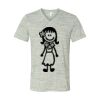 White Marble Unisex Jersey Short-Sleeve V-Neck T-Shirt Thumbnail