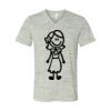 White Marble Unisex Jersey Short-Sleeve V-Neck T-Shirt Thumbnail