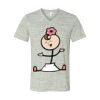 White Marble Unisex Jersey Short-Sleeve V-Neck T-Shirt Thumbnail