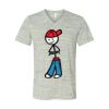 White Marble Unisex Jersey Short-Sleeve V-Neck T-Shirt Thumbnail