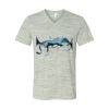 White Marble Unisex Jersey Short-Sleeve V-Neck T-Shirt Thumbnail