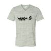 White Marble Unisex Jersey Short-Sleeve V-Neck T-Shirt Thumbnail