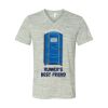White Marble Unisex Jersey Short-Sleeve V-Neck T-Shirt Thumbnail