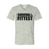 White Marble Unisex Jersey Short-Sleeve V-Neck T-Shirt Thumbnail