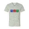 White Marble Unisex Jersey Short-Sleeve V-Neck T-Shirt Thumbnail