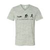White Marble Unisex Jersey Short-Sleeve V-Neck T-Shirt Thumbnail