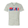 White Marble Unisex Jersey Short-Sleeve V-Neck T-Shirt Thumbnail