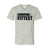 White Marble Unisex Jersey Short-Sleeve V-Neck T-Shirt Thumbnail