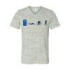 White Marble Unisex Jersey Short-Sleeve V-Neck T-Shirt Thumbnail