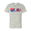 White Marble Unisex Jersey Short-Sleeve V-Neck T-Shirt Thumbnail