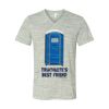 White Marble Unisex Jersey Short-Sleeve V-Neck T-Shirt Thumbnail