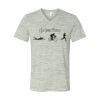 White Marble Unisex Jersey Short-Sleeve V-Neck T-Shirt Thumbnail