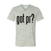 White Marble Unisex Jersey Short-Sleeve V-Neck T-Shirt Thumbnail
