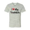 White Marble Unisex Jersey Short-Sleeve V-Neck T-Shirt Thumbnail