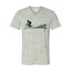 White Marble Unisex Jersey Short-Sleeve V-Neck T-Shirt Thumbnail