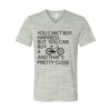 White Marble Unisex Jersey Short-Sleeve V-Neck T-Shirt Thumbnail