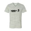 White Marble Unisex Jersey Short-Sleeve V-Neck T-Shirt Thumbnail