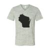 White Marble Unisex Jersey Short-Sleeve V-Neck T-Shirt Thumbnail