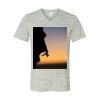 White Marble Unisex Jersey Short-Sleeve V-Neck T-Shirt Thumbnail