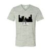 White Marble Unisex Jersey Short-Sleeve V-Neck T-Shirt Thumbnail