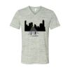 White Marble Unisex Jersey Short-Sleeve V-Neck T-Shirt Thumbnail