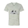 White Marble Unisex Jersey Short-Sleeve V-Neck T-Shirt Thumbnail