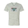 White Marble Unisex Jersey Short-Sleeve V-Neck T-Shirt Thumbnail